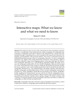 Interactive maps: What we know and what we