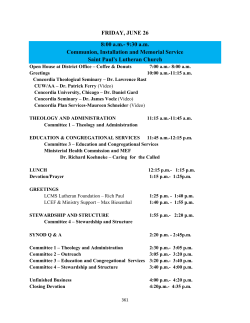 Friday, June 26 Business - Indiana District LCMS