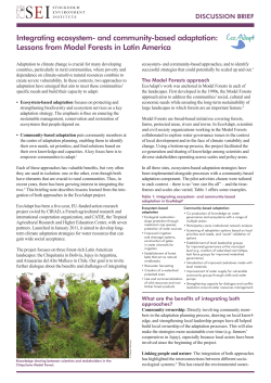 Integrating ecosystem- and community
