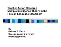 Teacher Action Research Multiple Intelligence Theory in the Foreign