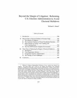 Beyond the Margin of Litigation: Reforming U.S. Election