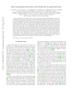 Direct experimental observation of the Frenkel line in supercritical
