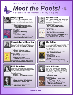 Meet the Poets! - Middletown Thrall Library