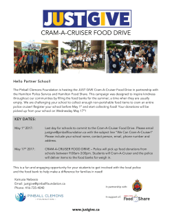 cram-a-cruiser food drive