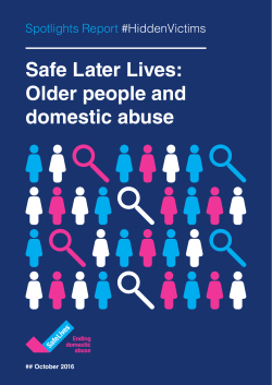Safe Later Lives: Older people and domestic abuse