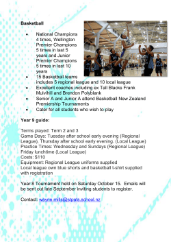 Basketball &bull; National Champions 4 times, Wellington Premier