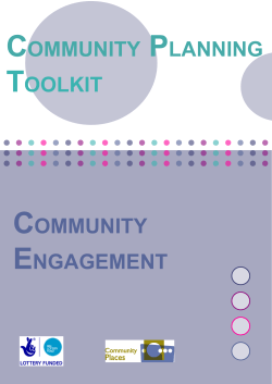 COMMUNITY ENGAGEMENT COMMUNITY PLANNING TOOLKIT