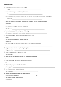 Mixed sentence re-writes (with key)