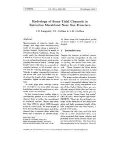 Hydrology of Some Tidal Channels in Estuarine
