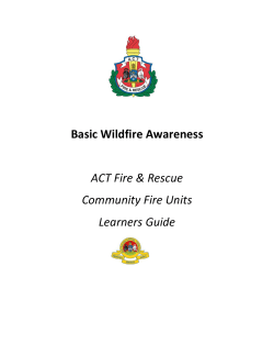 2011-12 Basic wildfire awareness learning manual CFU