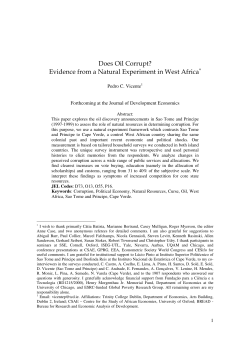 Does Oil Corrupt? Evidence from a Natural