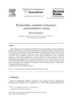 Partisanship, candidate evaluations, and prospective voting