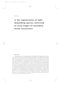 Chapter 4: Is the regeneration of light demanding species restricted