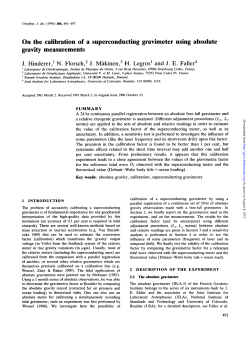 On the calibration of a superconducting gravimeter