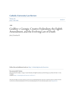Godfrey v. Georgia - CUA Law Scholarship Repository