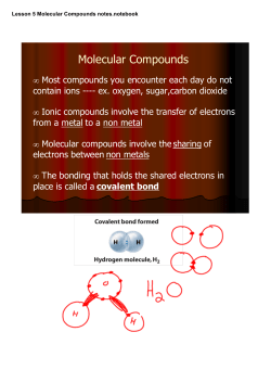 Lesson 5 Molecular Compounds notes.notebook