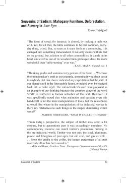 Souvenirs of Sadism: Mahogany Furniture