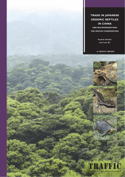 Trade in Japanese Endemic Reptiles in China and