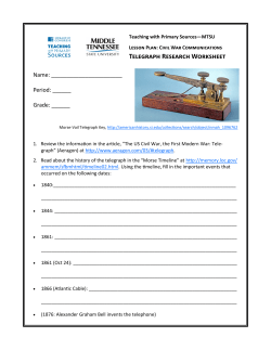 Telegraph Research Worksheet