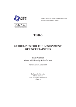 Guidelines for the assignment of uncertainties