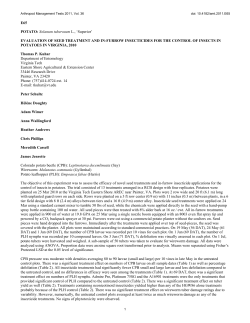 E65 POTATO: Solanum tuberosum L., `Superior` EVALUATION OF