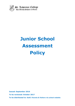 Assessment - Junior School