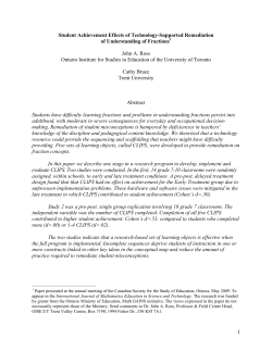 1 Student Achievement Effects of Technology