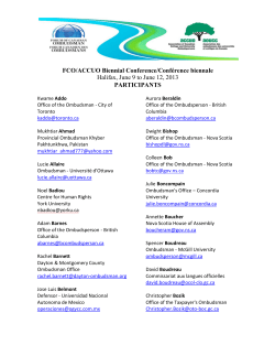 Participant list