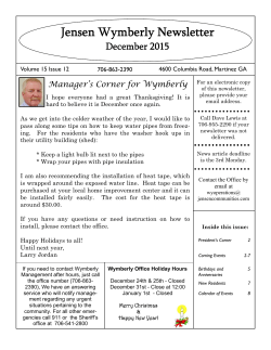 Jensen Wymberly Newsletter