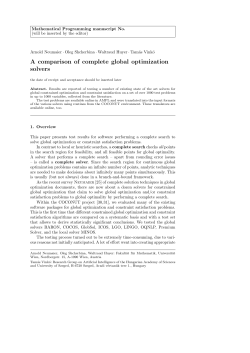 A comparison of complete global optimization solvers