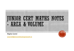 Area and Volume JCHL