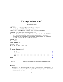 Package `minpack.lm`