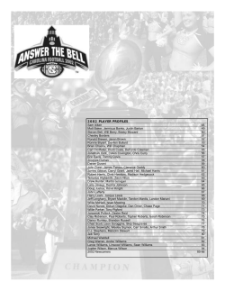 2002 PLAYER PROFILES Sam Aiken 48 Matt Baker