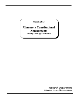 Minnesota Constitutional Amendments