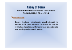 Assay of Borax