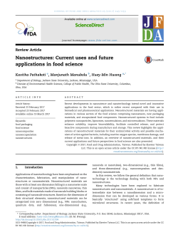 Nanostructures: Current uses and future applications in food science