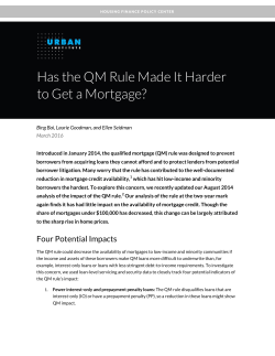 has the qm rule made it harder to get a mortgage?