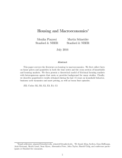 Housing and Macroeconomics∗