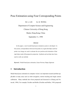 Pose Estimation using Four Corresponding Points