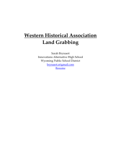 Land Grabbing - Western History Association