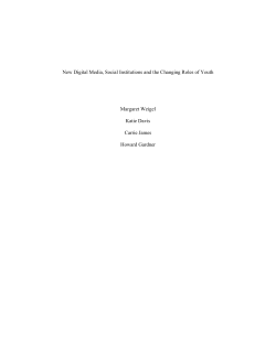 New Digital Media, Social Institutions and the Changing Roles of