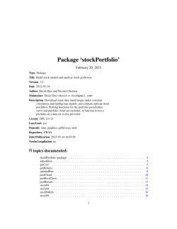 Package `stockPortfolio`