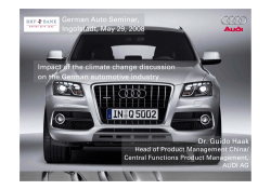 Impact of the climate change discussion on the German automotive