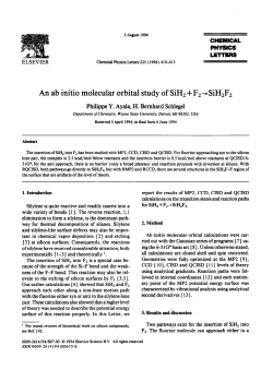 An ab initio molecular orbital study of SiHz + F2+ SiH2F2
