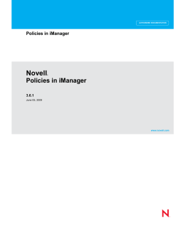 Policies in iManager for Identity Manager 3.6.1