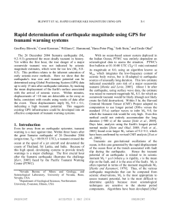 Rapid determination of earthquake magnitude using GPS for