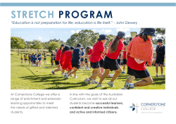 stretch program - Cornerstone College