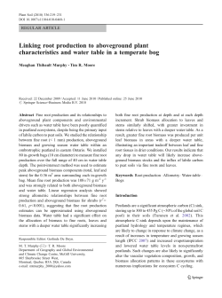 Linking root production to aboveground plant characteristics and