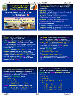 Introduction to MATLAB 7 for Engineers