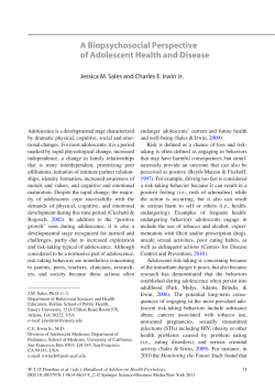 A Biopsychosocial Perspective of Adolescent Health and Disease